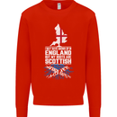 Scotland My Roots Are Scottish Mens Sweatshirt Jumper Bright Red