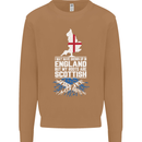 Scotland My Roots Are Scottish Mens Sweatshirt Jumper Caramel Latte