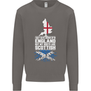 Scotland My Roots Are Scottish Mens Sweatshirt Jumper Charcoal
