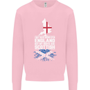 Scotland My Roots Are Scottish Mens Sweatshirt Jumper Light Pink