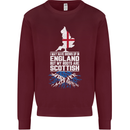 Scotland My Roots Are Scottish Mens Sweatshirt Jumper Maroon