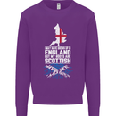 Scotland My Roots Are Scottish Mens Sweatshirt Jumper Purple