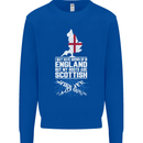 Scotland My Roots Are Scottish Mens Sweatshirt Jumper Royal Blue