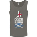 Scotland My Roots Are Scottish Mens Vest Tank Top Charcoal