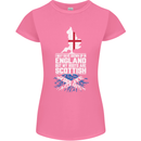 Scotland My Roots Are Scottish Womens Petite Cut T-Shirt Azalea