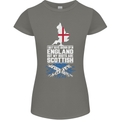 Scotland My Roots Are Scottish Womens Petite Cut T-Shirt Charcoal