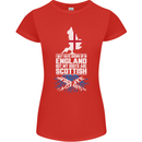 Scotland My Roots Are Scottish Womens Petite Cut T-Shirt Red