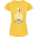 Scotland My Roots Are Scottish Womens Petite Cut T-Shirt Yellow