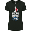 Scotland My Roots Are Scottish Womens Wider Cut T-Shirt Black