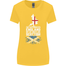 Scotland My Roots Are Scottish Womens Wider Cut T-Shirt Yellow
