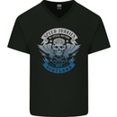 Scotland Speed Junkies Biker Motorcycle Mens V-Neck Cotton T-Shirt Black