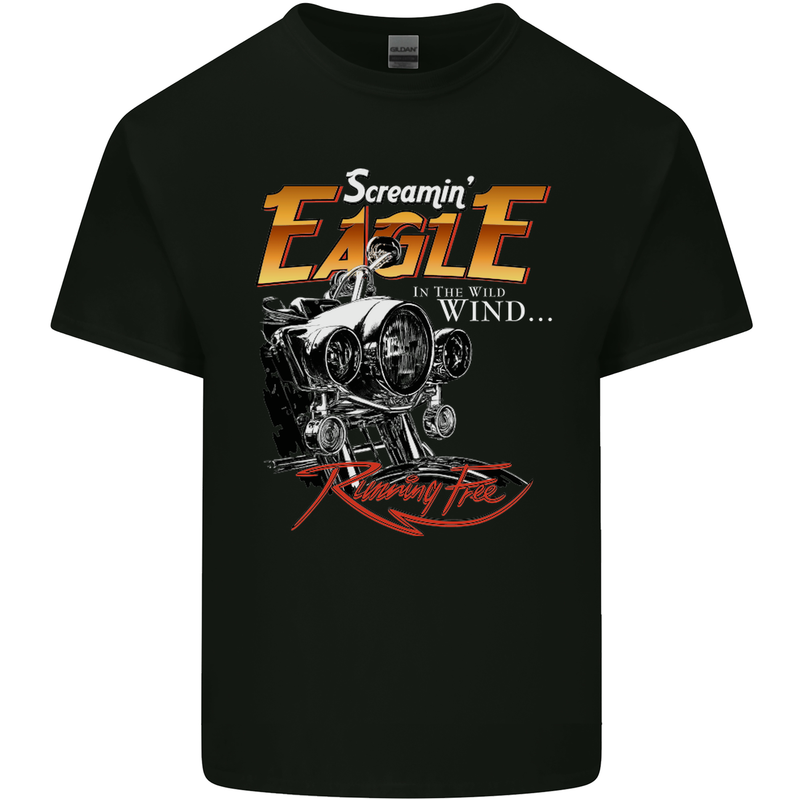 Screaming' Eagle Biker Motorbike Motorcycle Kids T-Shirt Childrens Black