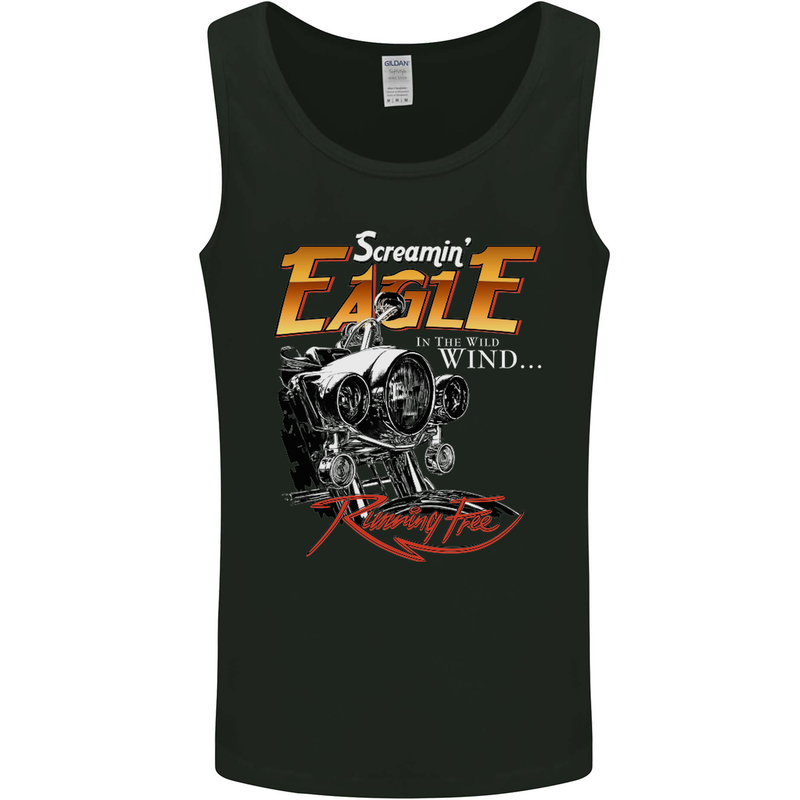 Screaming' Eagle Biker Motorbike Motorcycle Mens Vest Tank Top Black