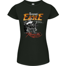 Screaming' Eagle Biker Motorbike Motorcycle Womens Petite Cut T-Shirt Black