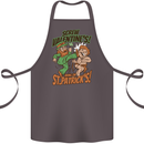 Screw Valentine's Day Funny St. Patrick's Cotton Apron 100% Organic Dark Grey