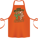 Screw Valentine's Day Funny St. Patrick's Cotton Apron 100% Organic Orange