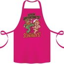 Screw Valentine's Day Funny St. Patrick's Cotton Apron 100% Organic Pink