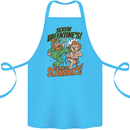 Screw Valentine's Day Funny St. Patrick's Cotton Apron 100% Organic Turquoise