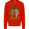 Screw Valentine's Day Funny St. Patrick's Kids Sweatshirt Jumper Bright Red