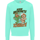 Screw Valentine's Day Funny St. Patrick's Kids Sweatshirt Jumper Peppermint