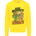 Screw Valentine's Day Funny St. Patrick's Kids Sweatshirt Jumper Yellow