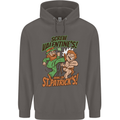 Screw Valentine's Day Funny St. Patrick's Mens 80% Cotton Hoodie Charcoal