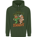 Screw Valentine's Day Funny St. Patrick's Mens 80% Cotton Hoodie Forest Green