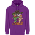 Screw Valentine's Day Funny St. Patrick's Mens 80% Cotton Hoodie Purple