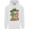 Screw Valentine's Day Funny St. Patrick's Mens 80% Cotton Hoodie White