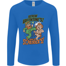 Screw Valentine's Day Funny St. Patrick's Mens Long Sleeve T-Shirt Royal Blue