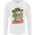 Screw Valentine's Day Funny St. Patrick's Mens Long Sleeve T-Shirt White