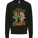 Screw Valentine's Day Funny St. Patrick's Mens Sweatshirt Jumper Black