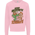 Screw Valentine's Day Funny St. Patrick's Mens Sweatshirt Jumper Light Pink