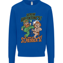 Screw Valentine's Day Funny St. Patrick's Mens Sweatshirt Jumper Royal Blue