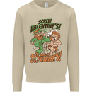 Screw Valentine's Day Funny St. Patrick's Mens Sweatshirt Jumper Sand