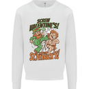 Screw Valentine's Day Funny St. Patrick's Mens Sweatshirt Jumper White