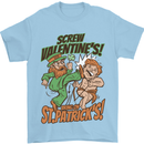 Screw Valentine's Day Funny St. Patrick's Mens T-Shirt Cotton Gildan Light Blue