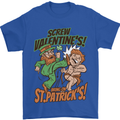 Screw Valentine's Day Funny St. Patrick's Mens T-Shirt Cotton Gildan Royal Blue
