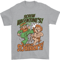Screw Valentine's Day Funny St. Patrick's Mens T-Shirt Cotton Gildan Sports Grey