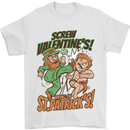 Screw Valentine's Day Funny St. Patrick's Mens T-Shirt Cotton Gildan White