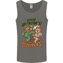 Screw Valentine's Day Funny St. Patrick's Mens Vest Tank Top Charcoal