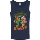 Screw Valentine's Day Funny St. Patrick's Mens Vest Tank Top Navy Blue