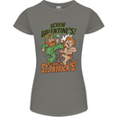 Screw Valentine's Day Funny St. Patrick's Womens Petite Cut T-Shirt Charcoal