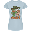 Screw Valentine's Day Funny St. Patrick's Womens Petite Cut T-Shirt Light Blue