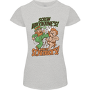 Screw Valentine's Day Funny St. Patrick's Womens Petite Cut T-Shirt Sports Grey