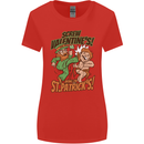 Screw Valentine's Day Funny St. Patrick's Womens Wider Cut T-Shirt Red