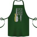 Screwdriver Funny Carpenter Electrician DIY Cotton Apron 100% Organic Forest Green