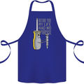 Screwdriver Funny Carpenter Electrician DIY Cotton Apron 100% Organic Royal Blue