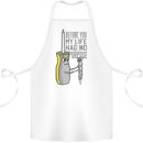 Screwdriver Funny Carpenter Electrician DIY Cotton Apron 100% Organic White