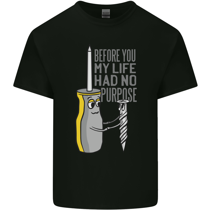 Screwdriver Funny Carpenter Electrician DIY Kids T-Shirt Childrens Black